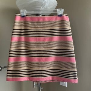 Ann Taylor Loft Striped Multicolor Pencil Skirt Size 4 NWT